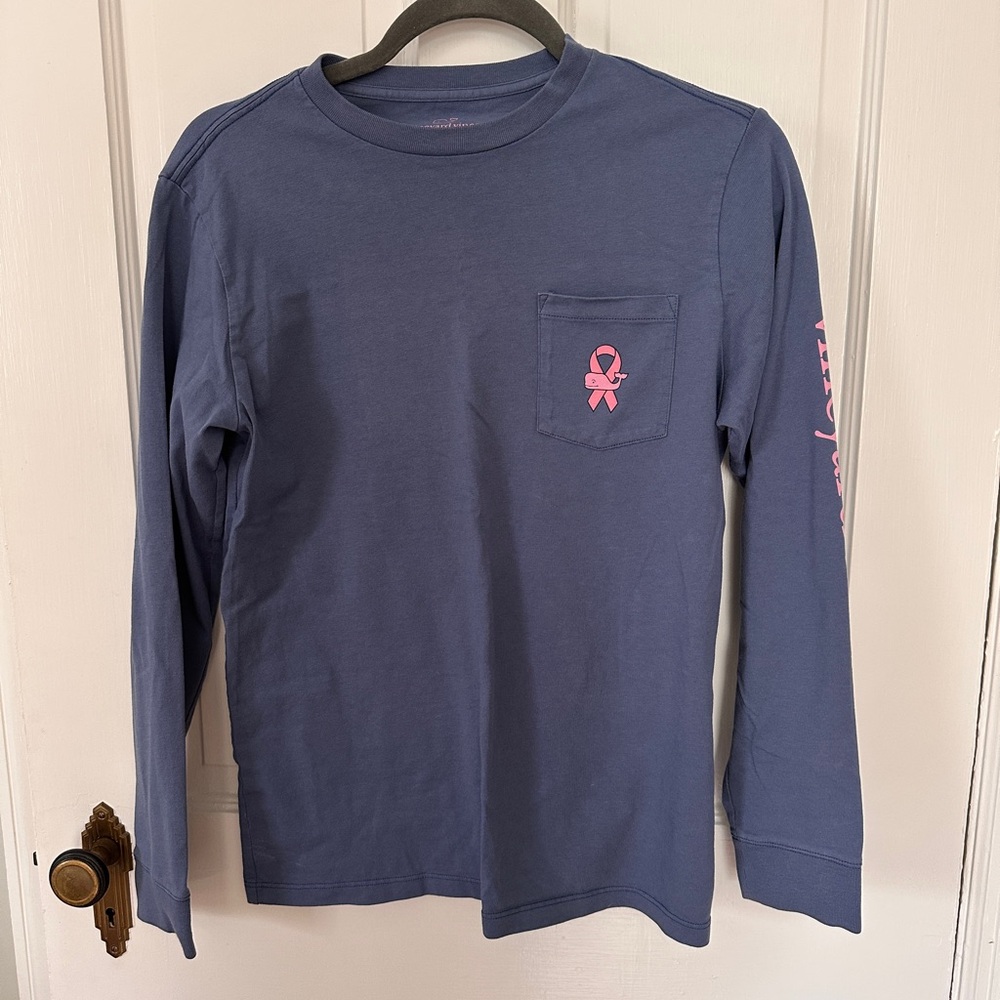 Vineyard Vines Kids Long-Sleeve Tee Breast Cancer Awareness